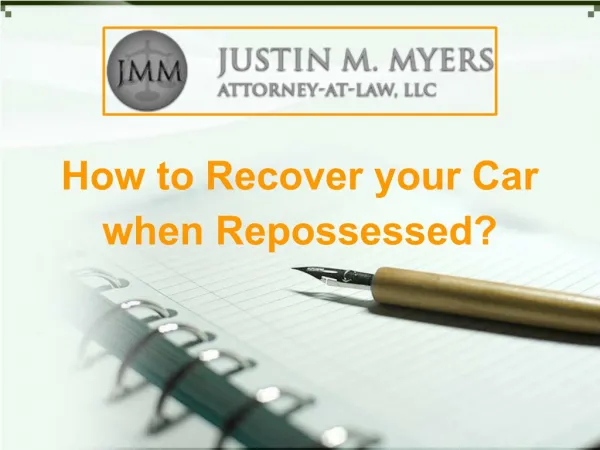 How to Recover your Car when Repossessed?