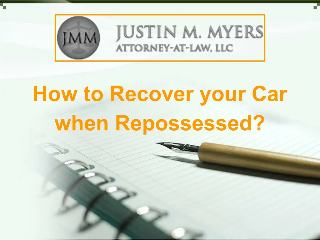 how to recover your car when repossessed