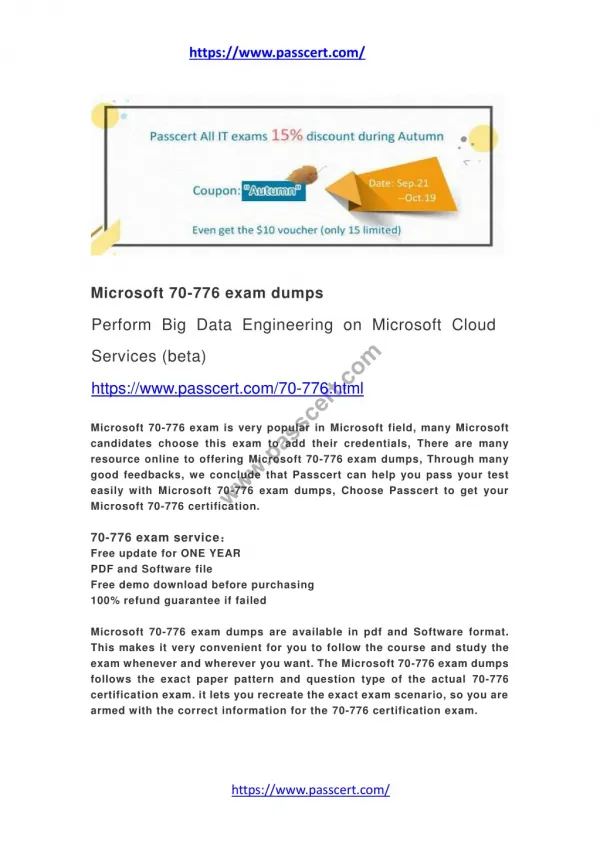 Microsoft 70-776 exam dumps