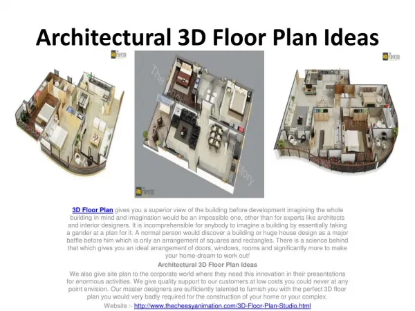 Architectural 3D Floor Plan Ideas