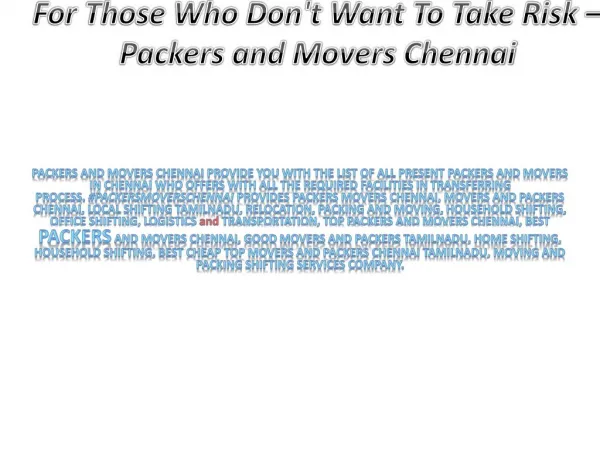 Contract Packers And Movers Chennai To Get Amazed With Flawless And Monetarily Savvy Relocation