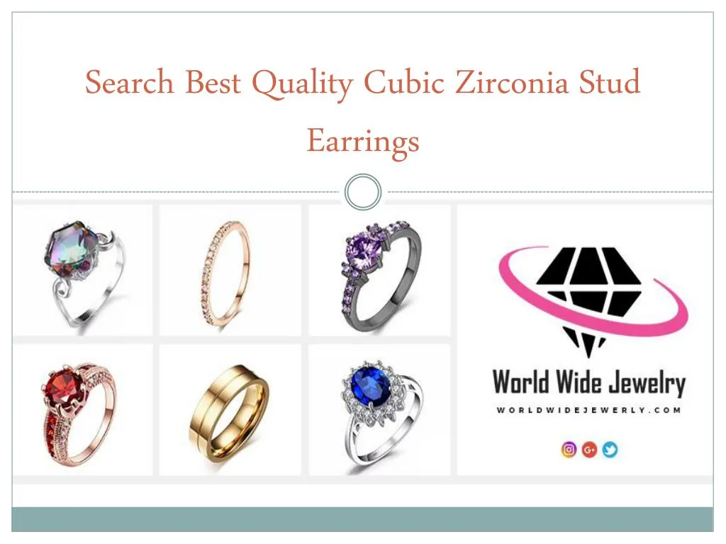 search best quality cubic zirconia stud earrings
