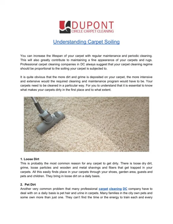 Benefits of Professional Carpet Cleaning Service in DC