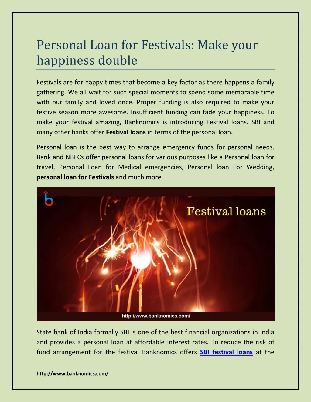 personal loan for festivals make your happiness