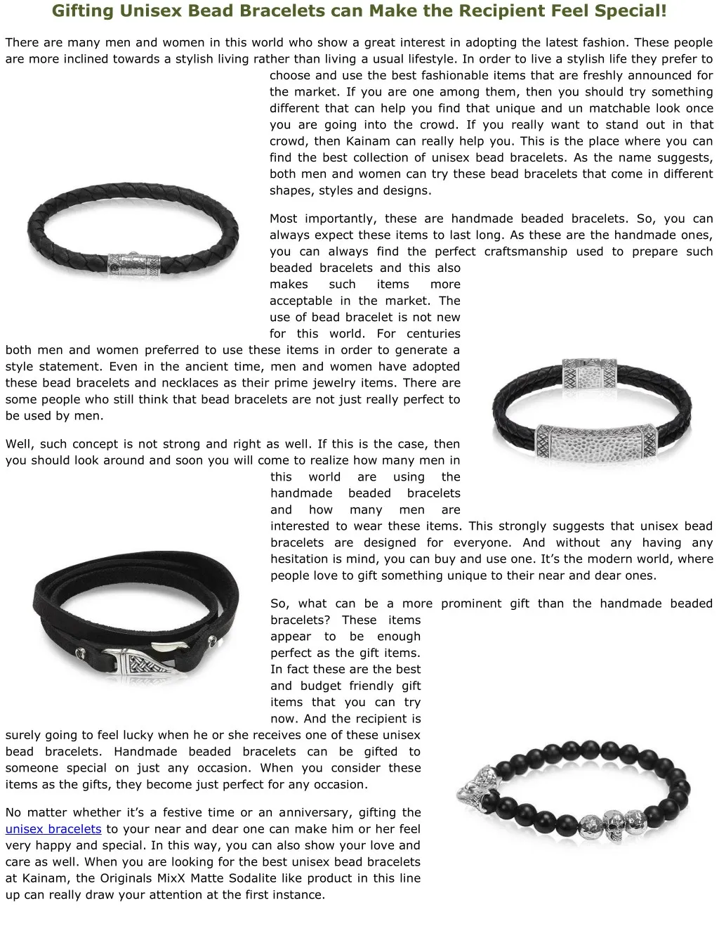 gifting unisex bead bracelets can make