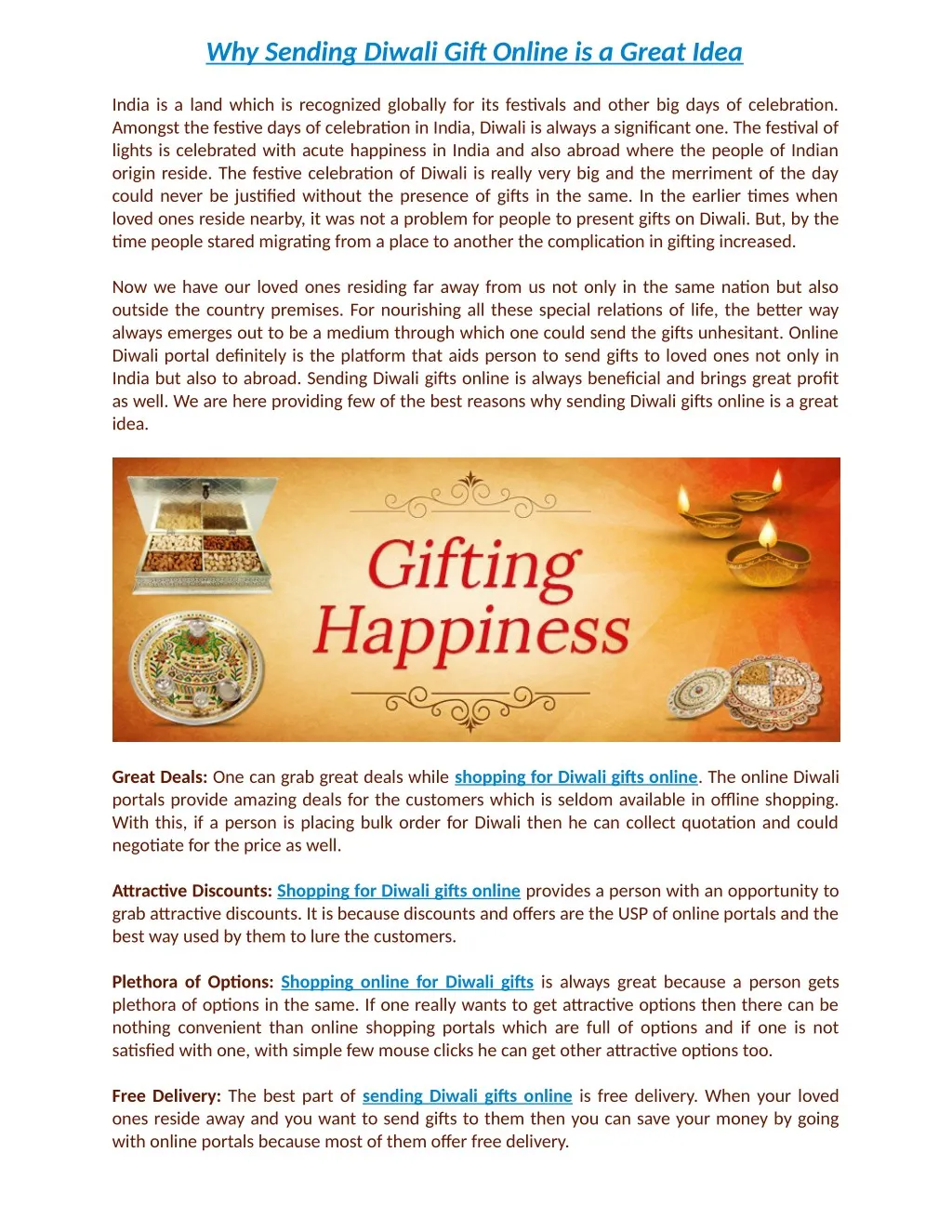 why sending diwali gift online is a great idea