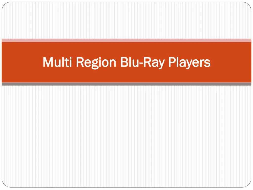 multi region blu ray players
