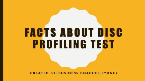 Facts About DISC Profiling Test