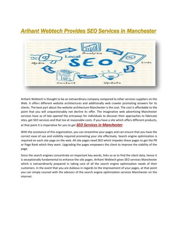 Get SEO Services in Manchester