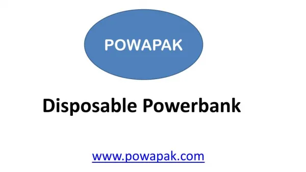 Disposable Powerbank - www.powapak.com