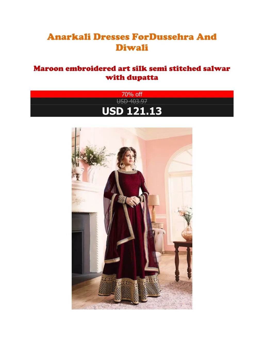 anarkali dresses fordussehra and diwali maroon