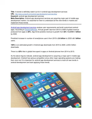 Android App Development Services - slide 1