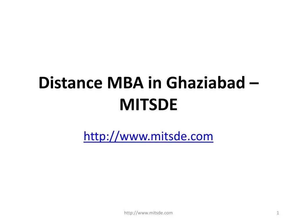 distance mba in ghaziabad mitsde
