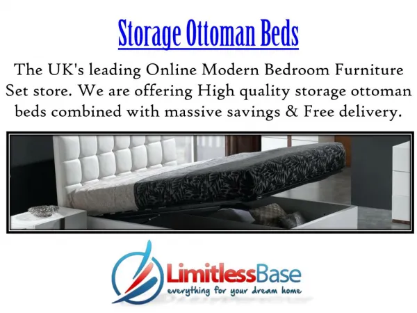 Excellent Storage Ottoman Beds from Limitless Base