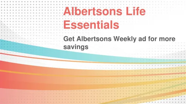 Albertsons Life Essentials