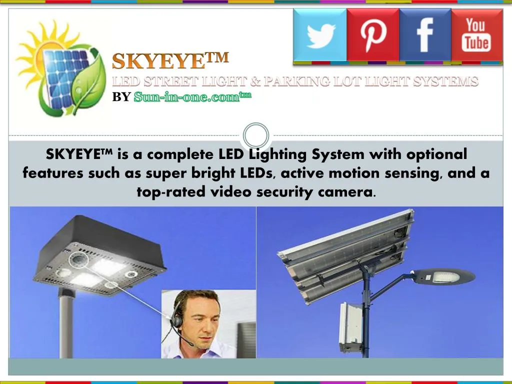 skyeye tm led street light parking lot light systems by sun in one com tm