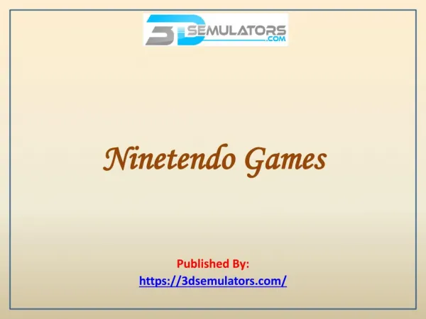 3DS Emulator-Ninetendo Games