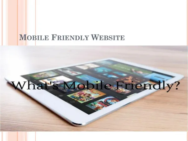 What is A Mobile Friendly Website