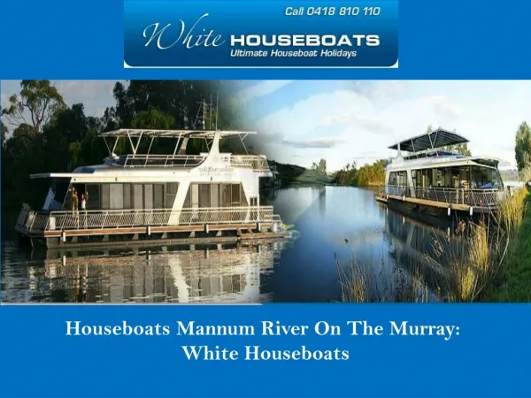 Houseboats Mannum River On The Murray: White Houseboats