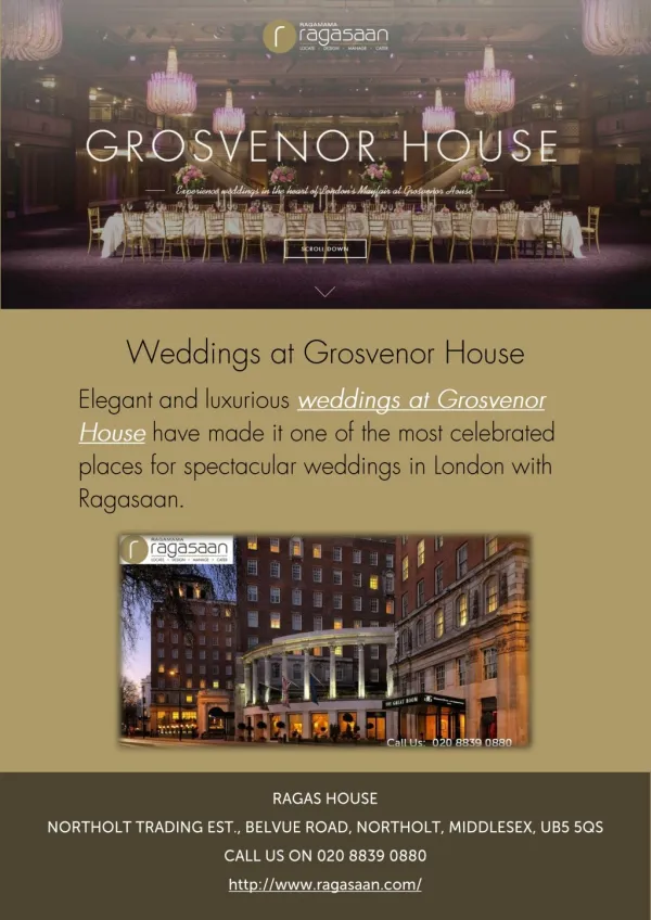 Weddings at Grosvenor House