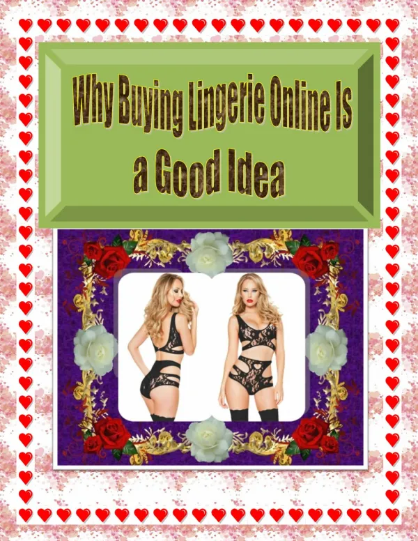 Why Buying Lingerie Online Is a Good Idea