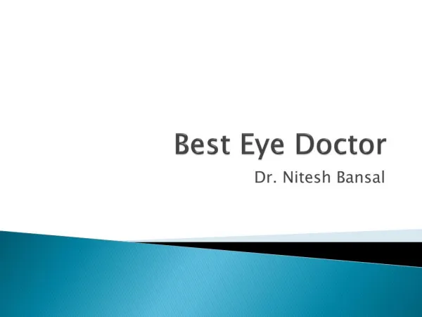 Best Eye Doctor in Jaipur- Dr. Nitesh Bansal