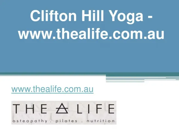 Clifton Hill Yoga - www.thealife.com.au