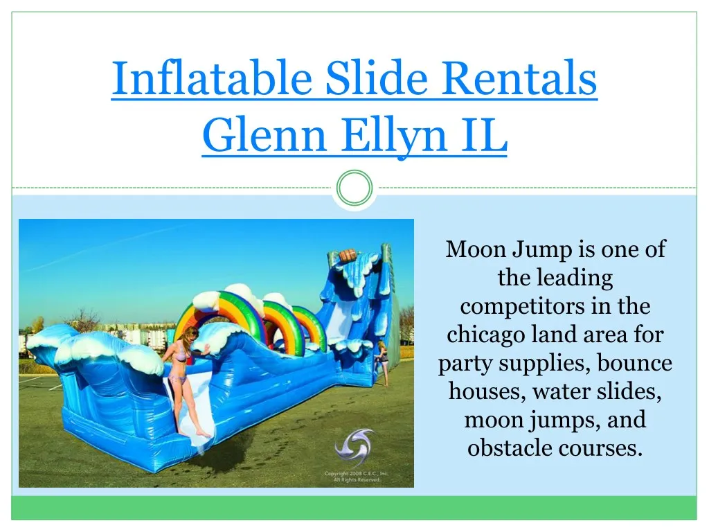 inflatable slide rentals glenn ellyn il