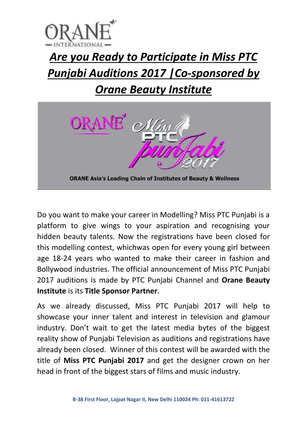 are you ready to participate in miss ptc punjabi