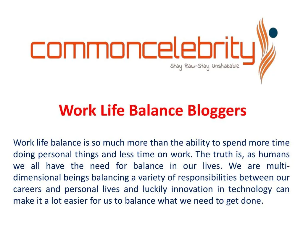 work life balance bloggers