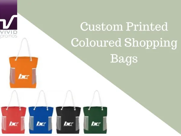 Coloured Shopping Bags | Promotional Shopping Bags