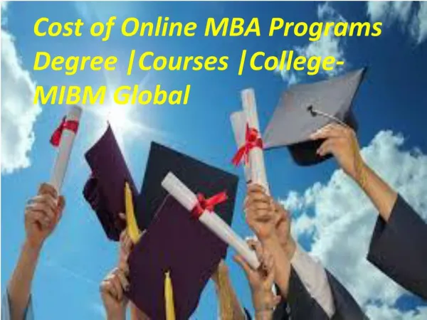 cost of online mba programs degree courses