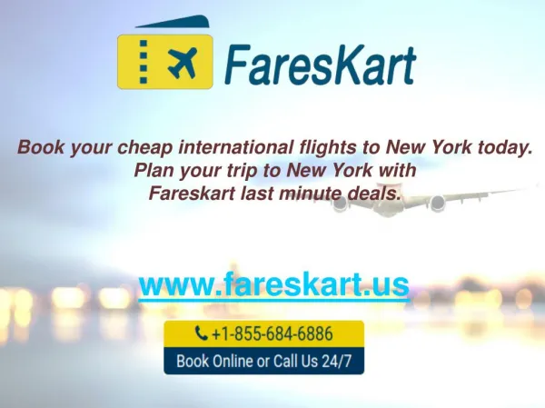 Cheap Flights to New York|Book Cheap New York Flights on fareskart.us