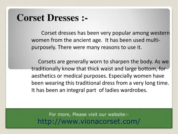 One of the best corset dresses for western women | Viona Corset