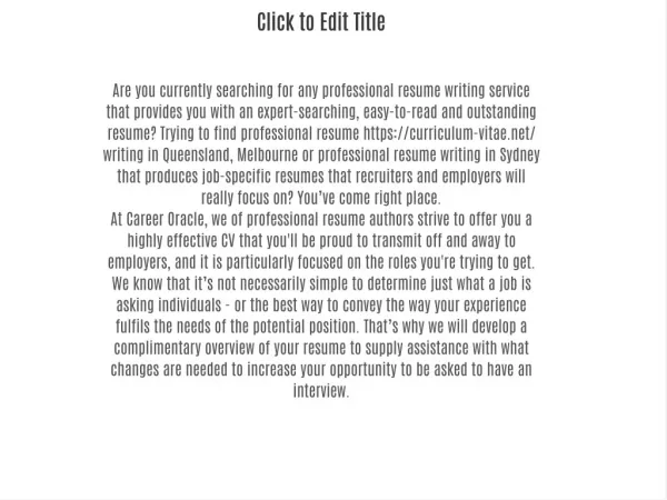 Professional Resume Writing Services Melbourne, Sydney, Brisbane, Australia