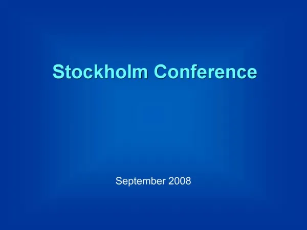 Stockholm Conference