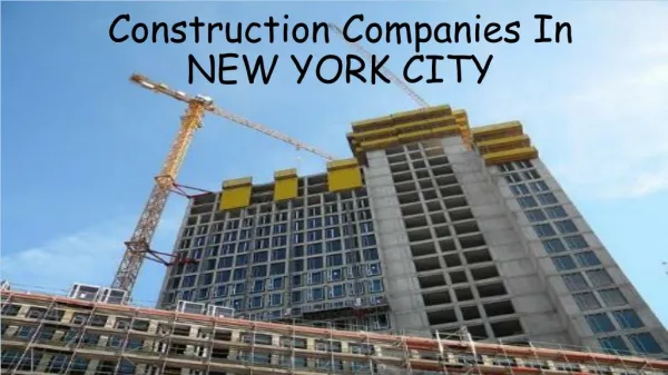 Construction Companies In NEW YORK CITY