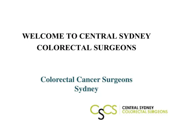 Colorectal cancer surgeons sydney