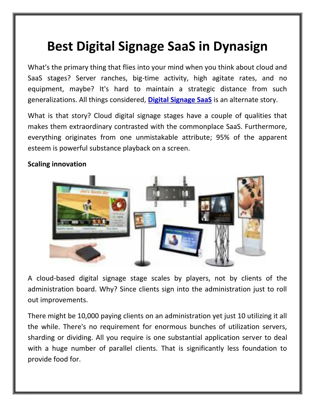 best digital signage saas in dynasign