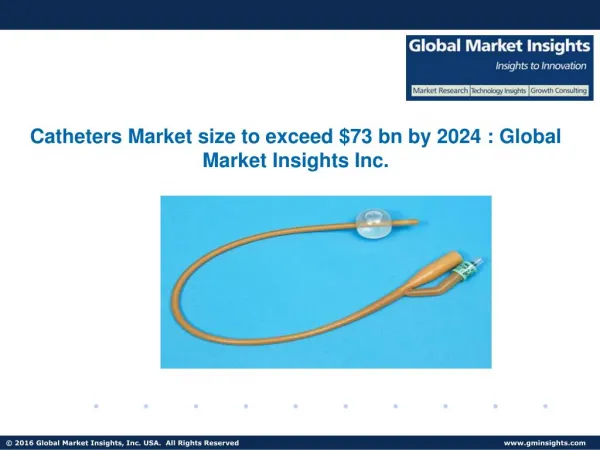 Catheters Market trends research and projections for 2016 – 2024