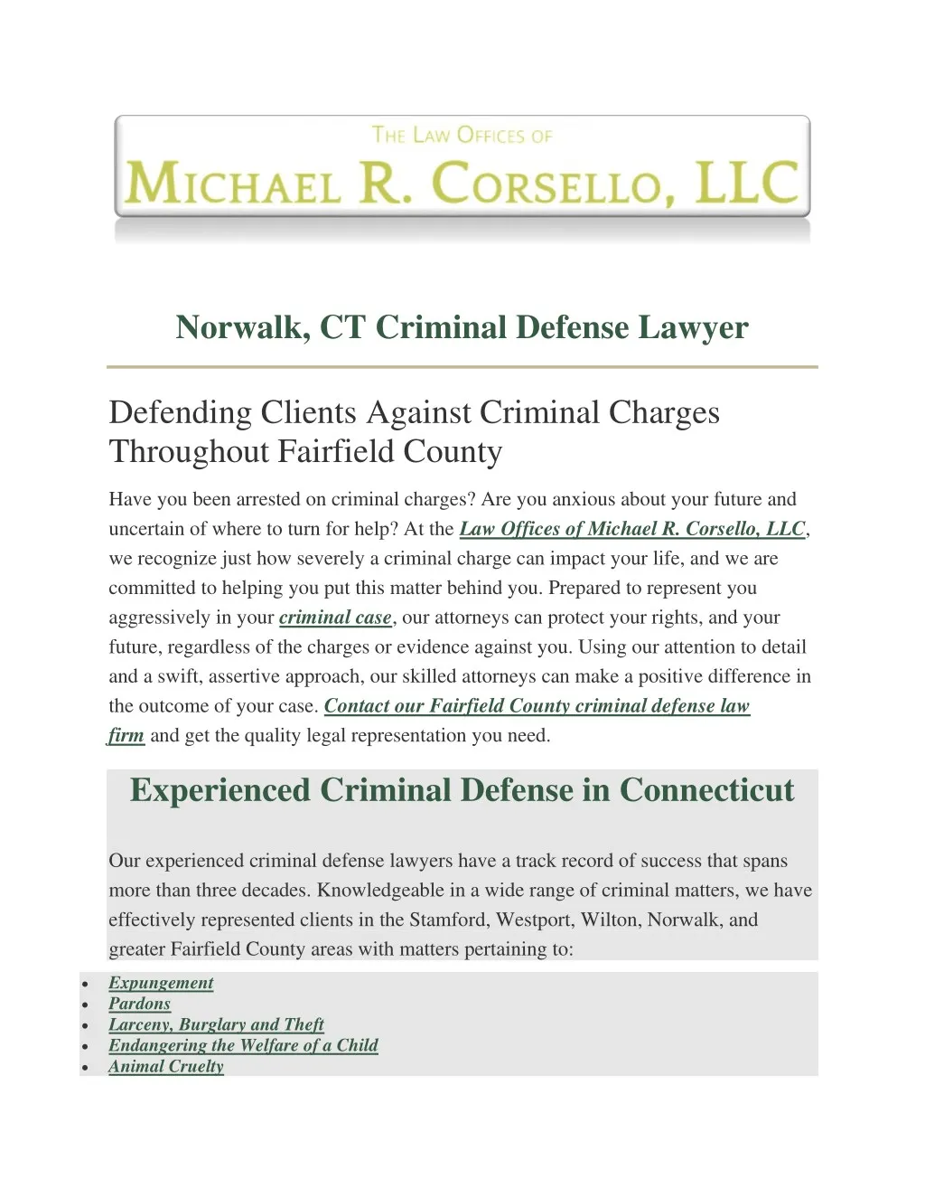 norwalk ct criminal defense lawyer