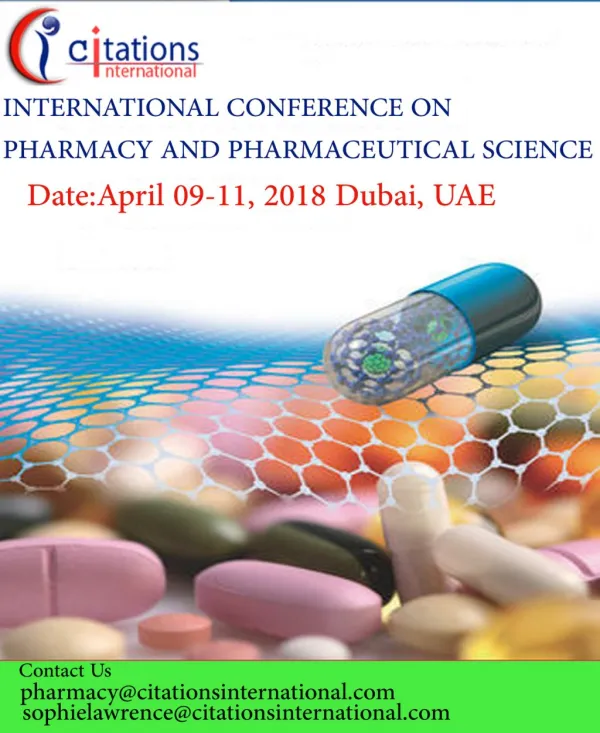 Pharmacy Conferences|Pharmacy meetings 2018 |Pharmacy events|Dubai|Asia|Europe|USA|2018