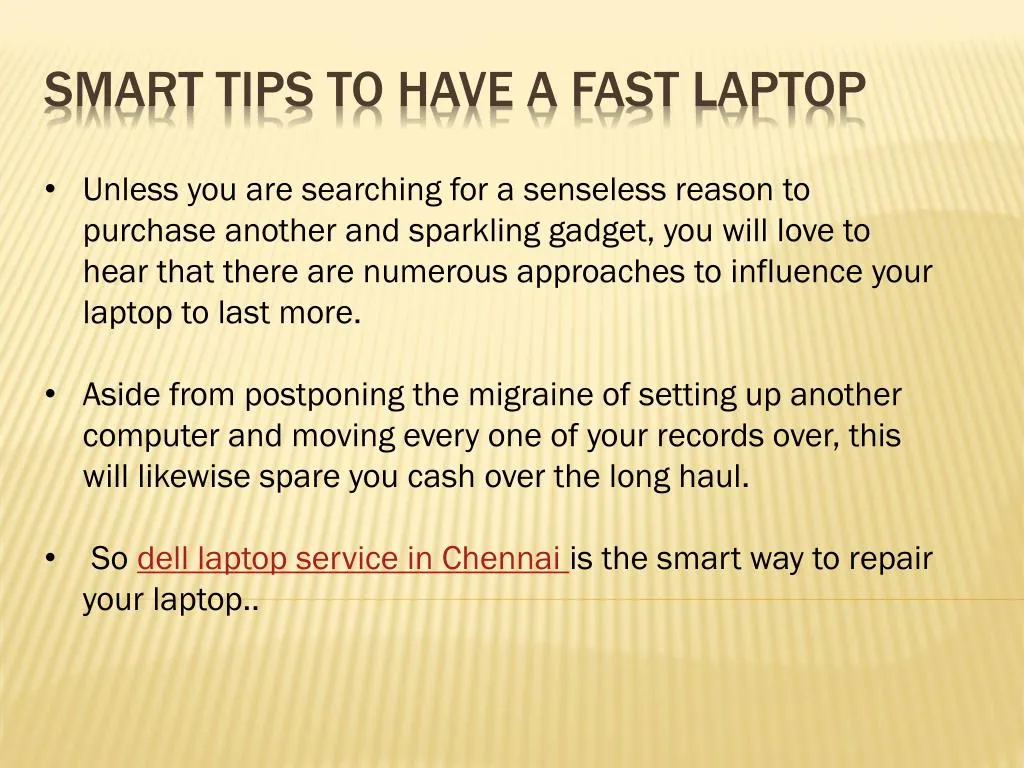 smart tips to have a fast laptop