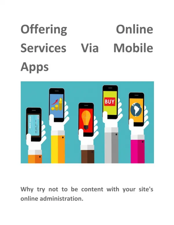 Offering Online Services Via Mobile Apps