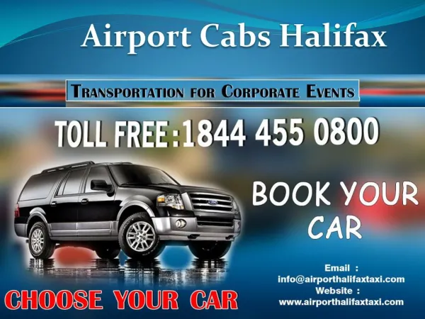 taxi to airport- Airpothalifaxtaxi- cheapest fare to airport- Nova Scotia tours- Business class limousines.pptx