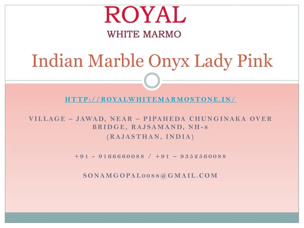 indian marble onyx lady pink
