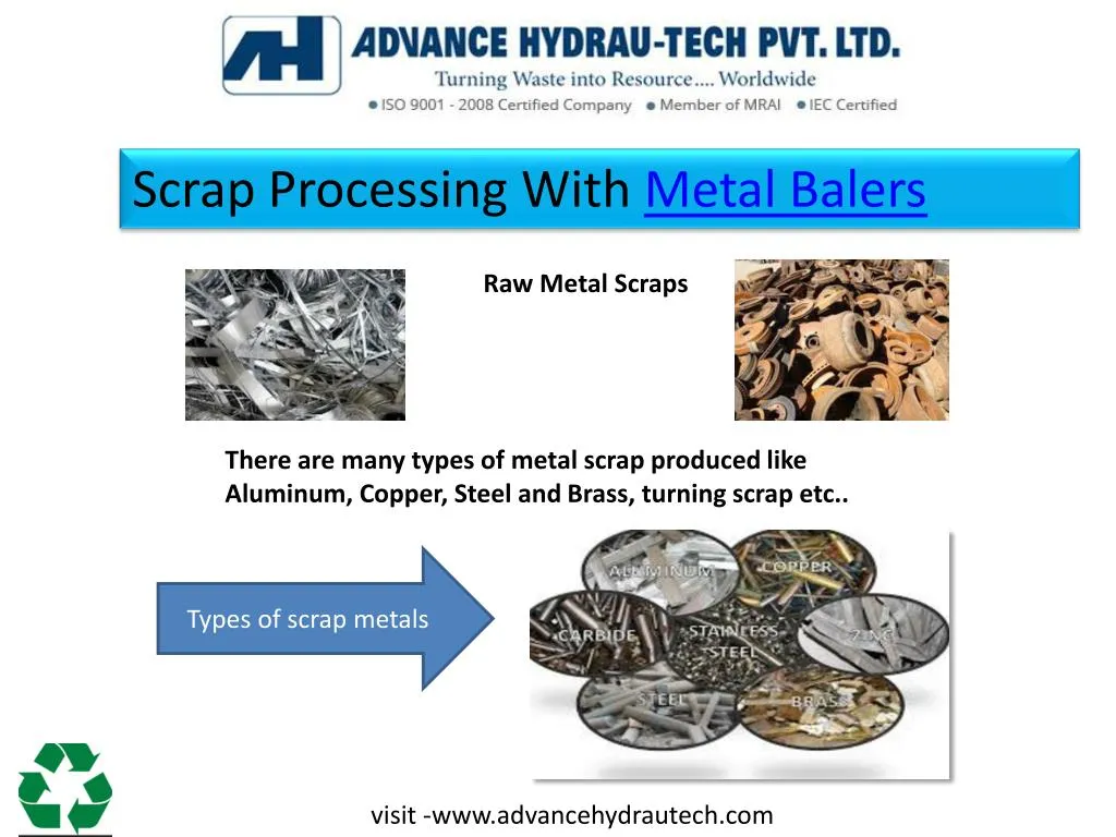scrap processing with metal balers