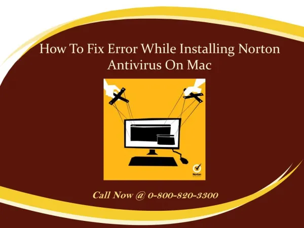 How To Fix Error While Installing Norton Antivirus On Mac