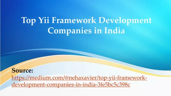 Top Yii Development Companies in India
