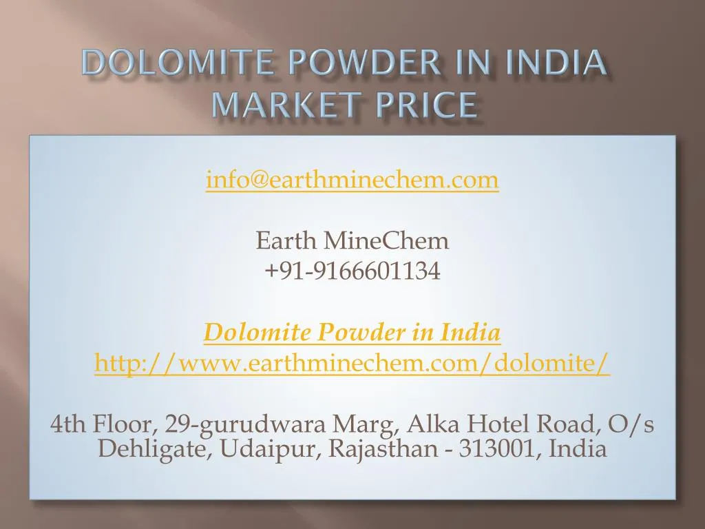 dolomite powder in india market price